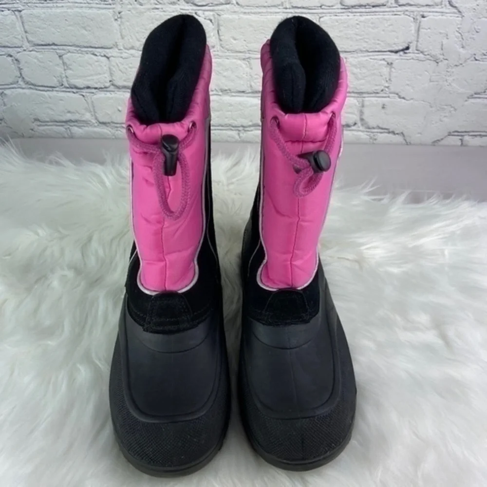 Totes‎ Jeanie Winter Snow Boots Black Pink Size 6